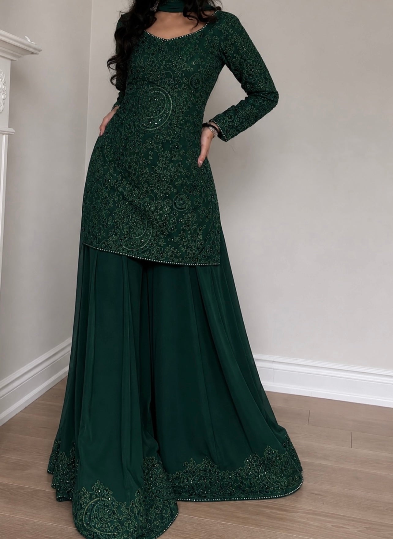 Rooha Sharara Set 3PC Available in 7 Colours