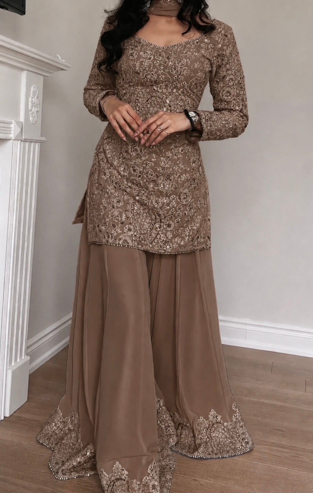 Rooha Sharara Set 3PC Available in 7 Colours