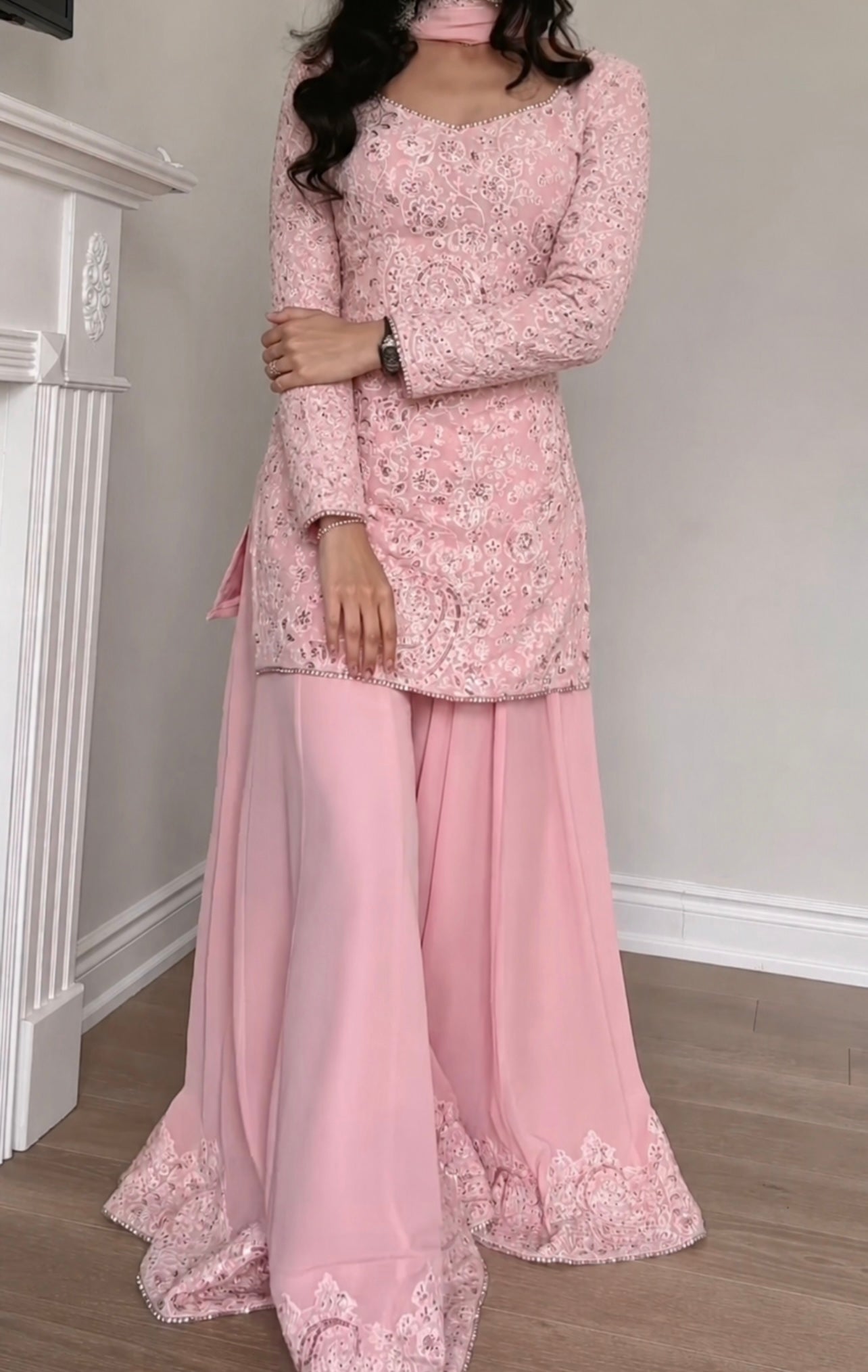 Rooha Sharara Set 3PC Available in 7 Colours