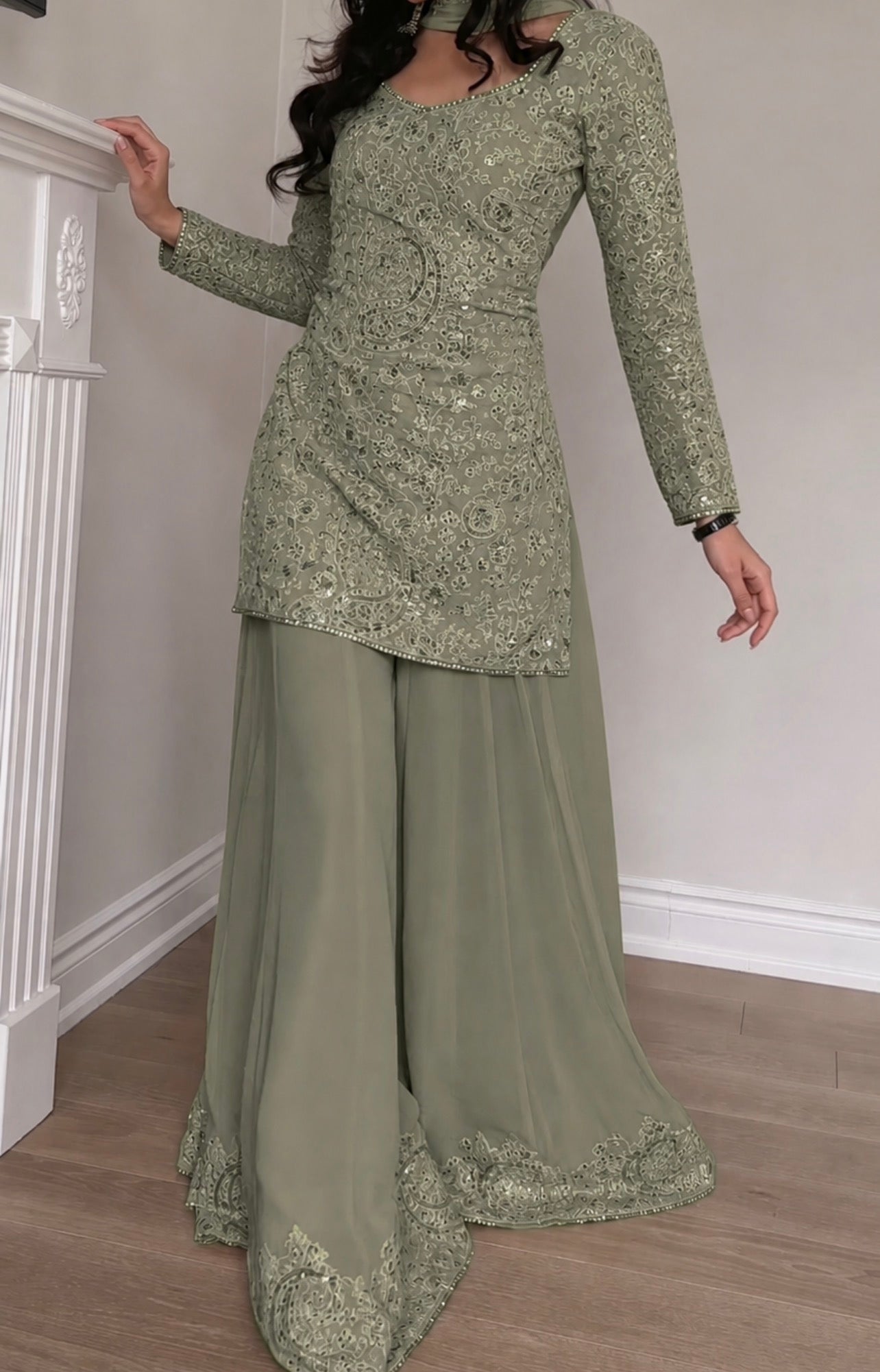 Rooha Sharara Set 3PC Available in 7 Colours