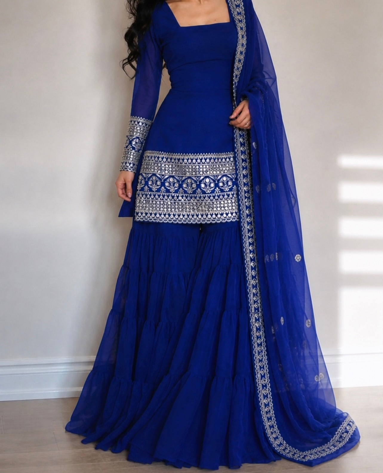 Rooha Sharara Set 3PC Available in 5 Colours